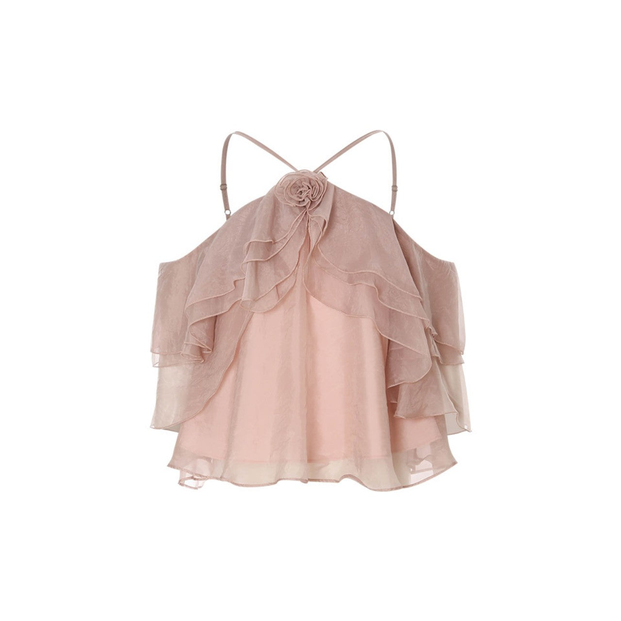 sincethen Orchid ruffle blouse
