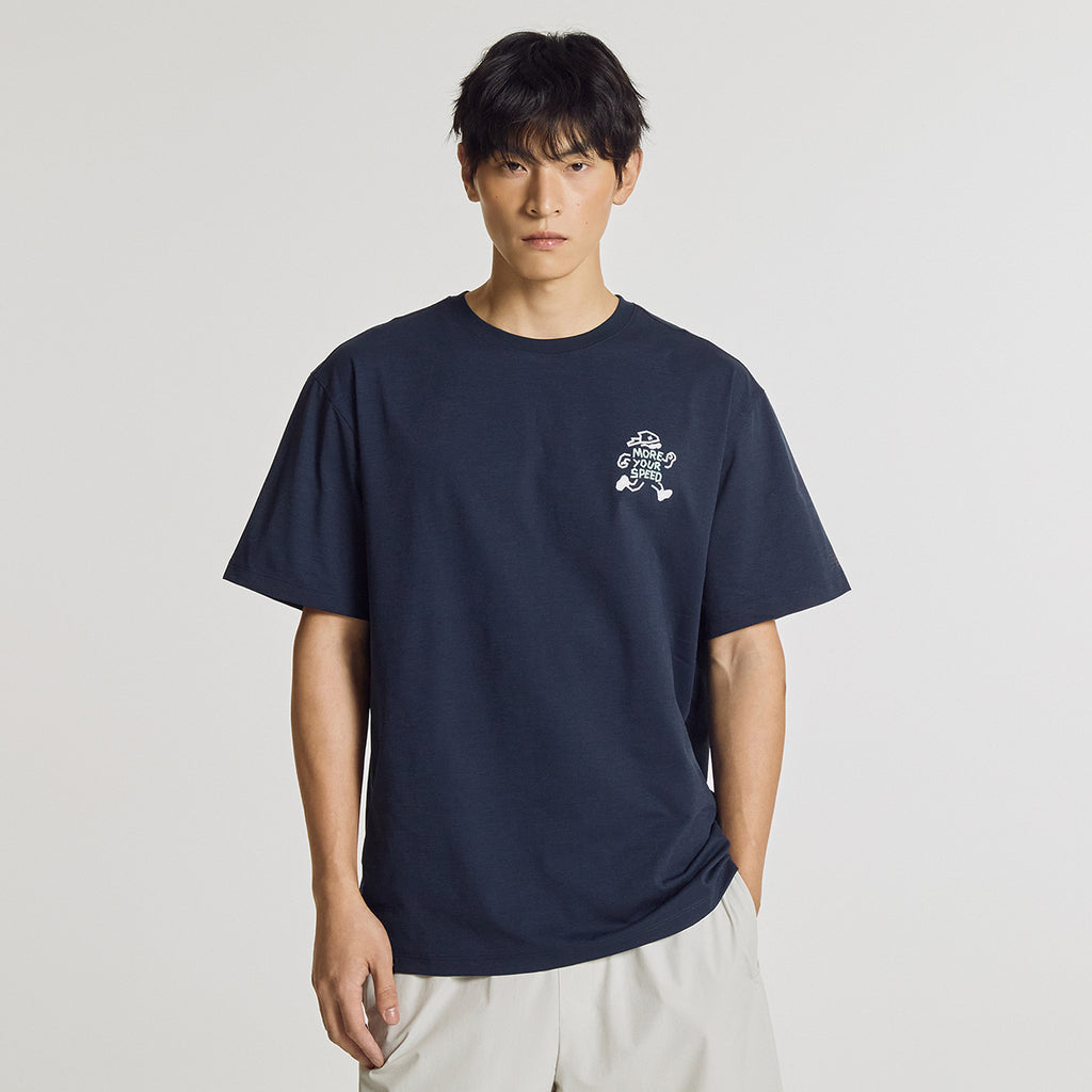 NEW BALANCE NBNEG35613 / UNI FROZEN pictogram short sleeve t-shirt (NAVY)