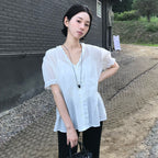 SLIE Mare Wrinkle Blouse_white