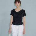 OURCOMOS twist strap T-shirt (black) orc 6069