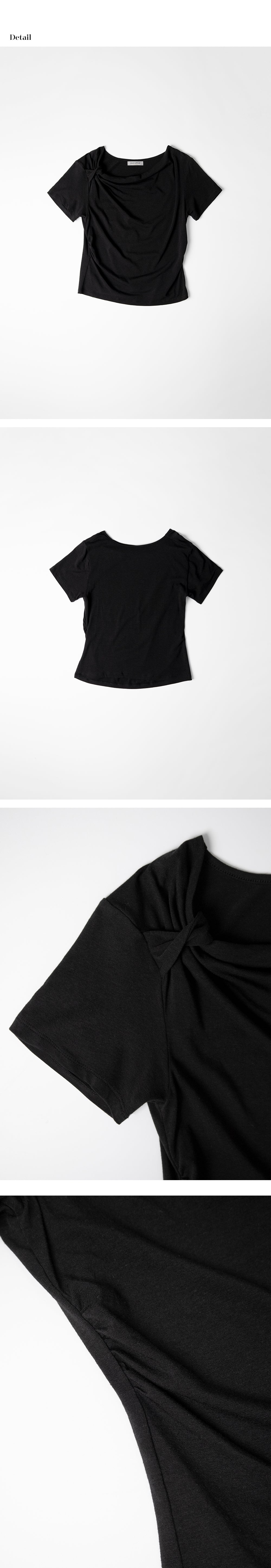OURCOMOS twist strap T-shirt (black) orc 6069