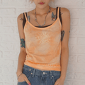 KIJIKO ke503. Vintage Sunset Sleeveless Orange