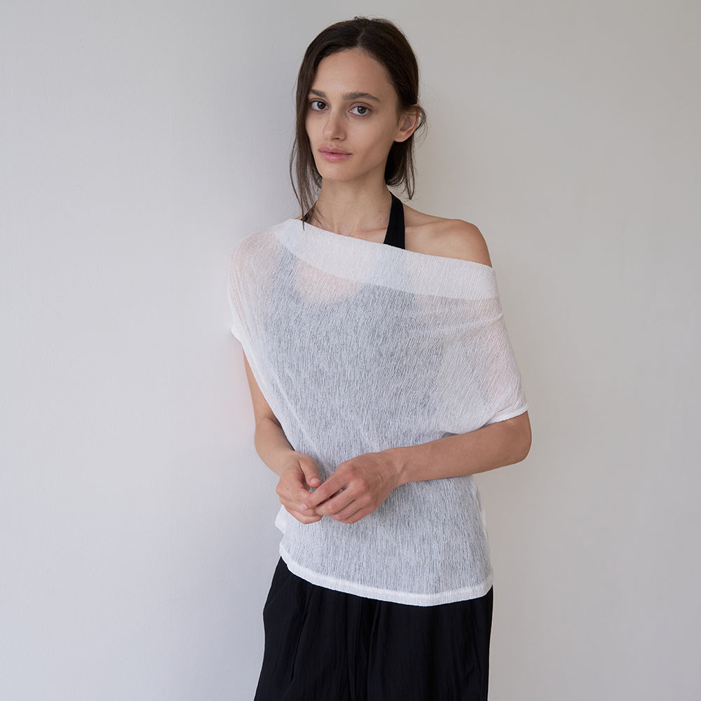 TORTE [2nd]Pleats Drape Top Ivory