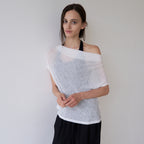 TORTE [2nd]Pleats Drape Top Ivory