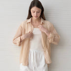 SEIN Rie sheer shirts (Peach)
