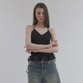 hetherment peplum halter top (black)