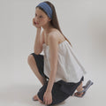 hetherment balloon cotton tube top (white)