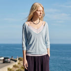 RE BOLD Summer V-neck T_(Sora)