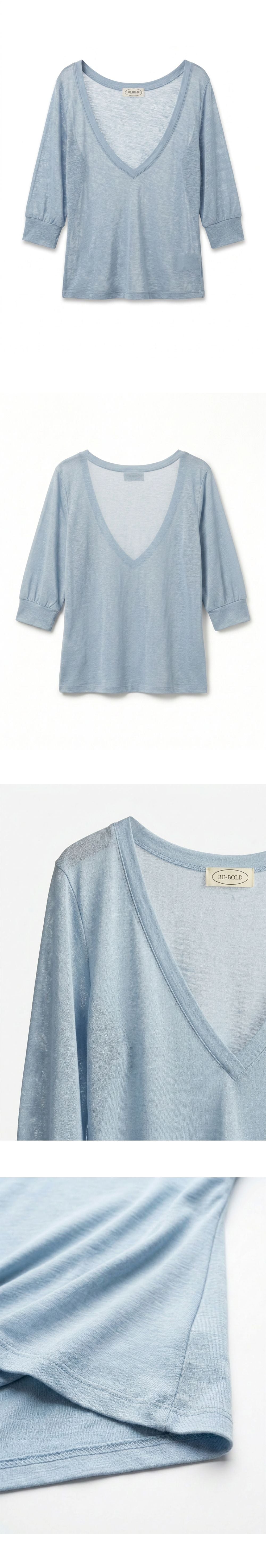 RE BOLD Summer V-neck T_(Sora)