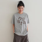 NAATS At logo oversized t-shirt, melange gray