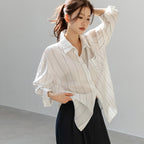 FRENCHCHIC Eline Striped Rayon Shirt_F6S261SH