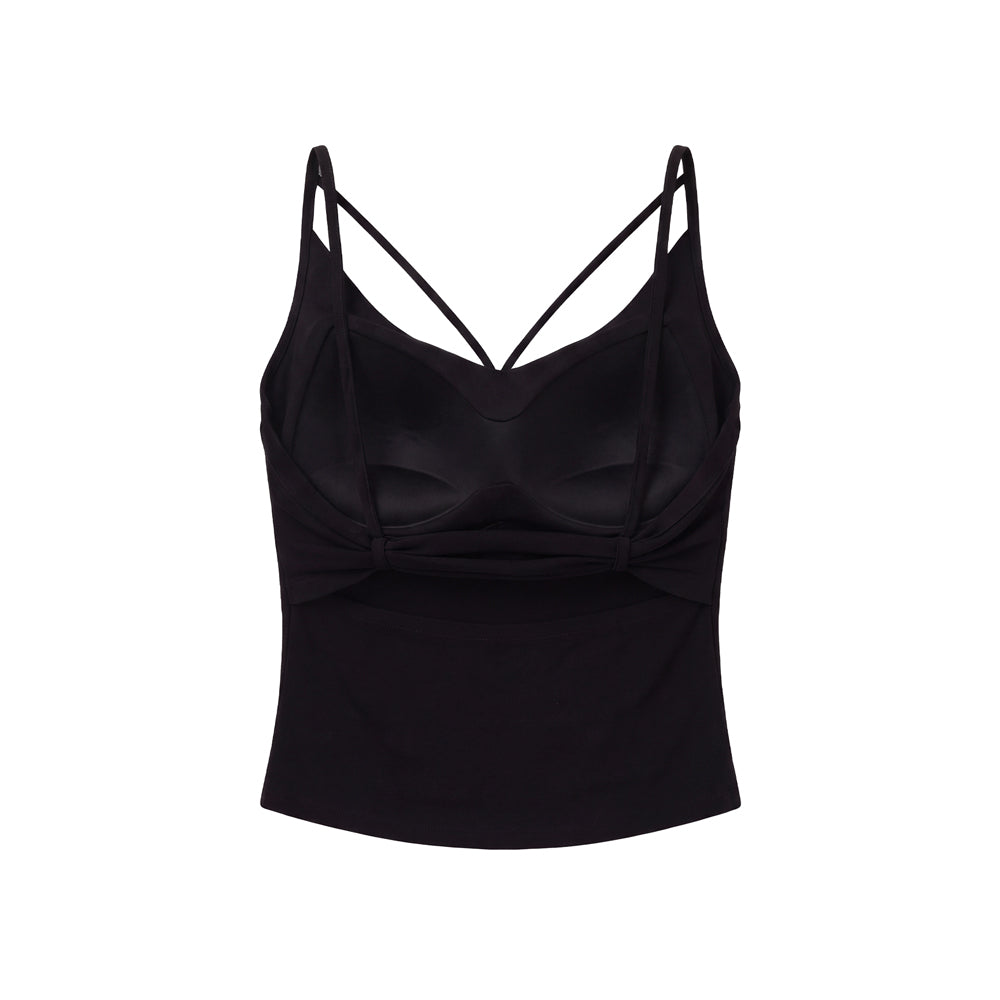 BLACKPURPLE Vella Strap Sleeveless_Black