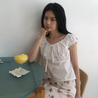WITHOUTSUMMER Harbor ribbon blouse_ivory