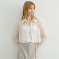 ARTID Buckle detail see-through shirt_3COLORS