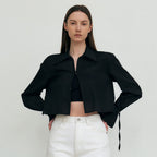 ARTID Buckle detail see-through shirt_3COLORS