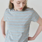 LETTERA Mini Logo Detail Stripe T-shirts