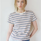 LETTERA Mini Logo Detail Stripe T-shirts