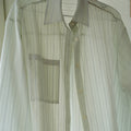 NAATS Stripe sheer oversized shirt, mint gray