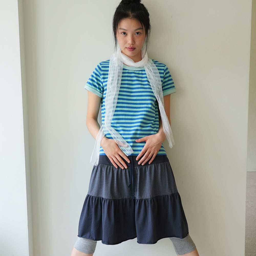 NAATS Stripe ringer t-shirt, multi mint