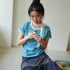 NAATS Stripe ringer t-shirt, multi mint