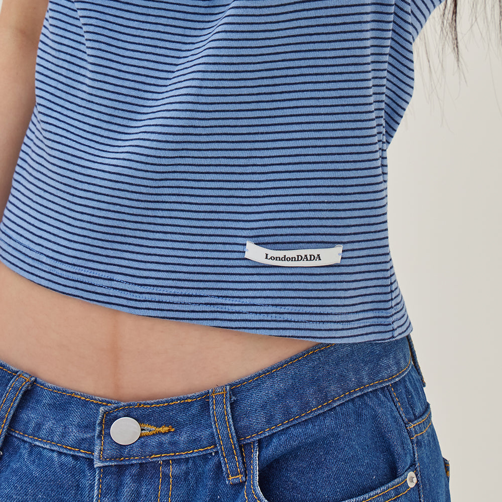 LONDONDADA Essential Ringer T-Shirt, S/T_BLUE