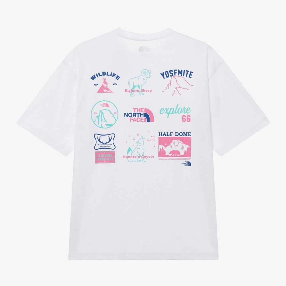 THE NORTH FACE NT7UR06K Adventure Short Sleeve Round Tee WHITE