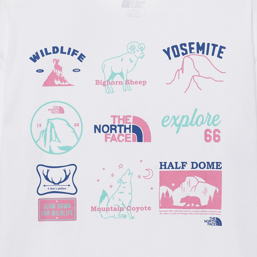THE NORTH FACE NT7UR06K Adventure Short Sleeve Round Tee WHITE