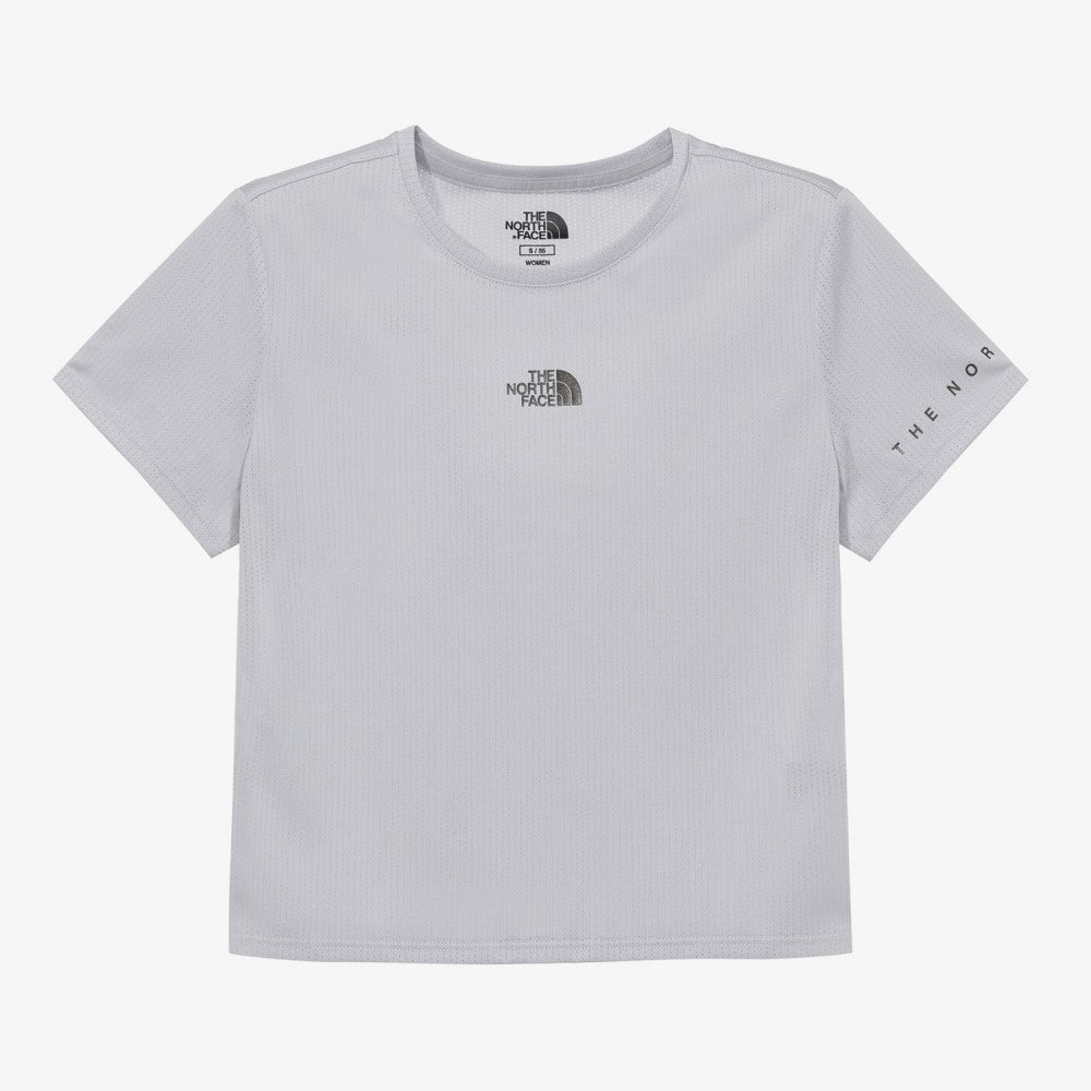 THE NORTH FACE NT7UR35K Women's Vent Run Short Sleeve Round Tee ICE_GRAY