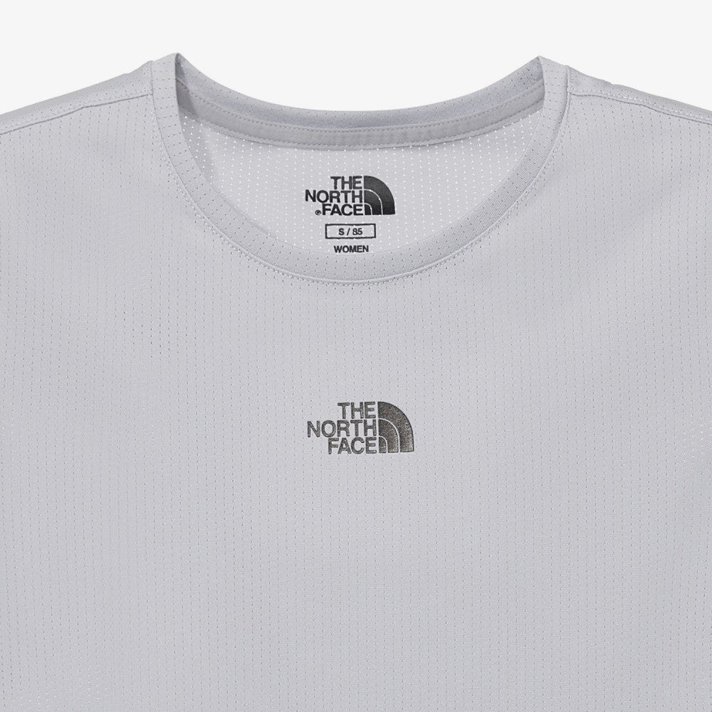 THE NORTH FACE NT7UR35K Women's Vent Run Short Sleeve Round Tee ICE_GRAY