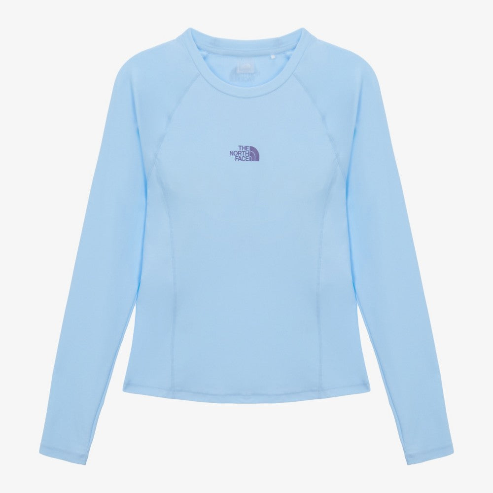 THE NORTH FACE NT7TS31B Women's Essential Long Sleeve Rash Guard PASTEL BLUE
