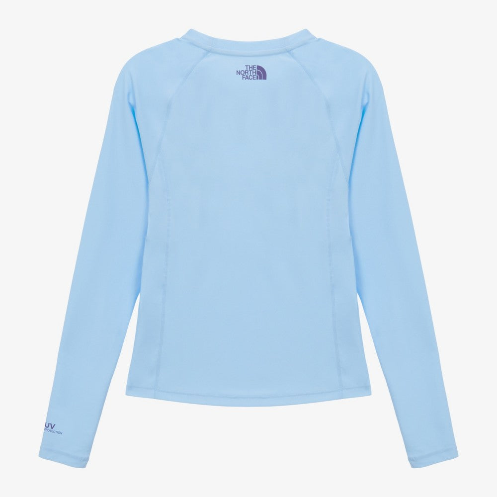 THE NORTH FACE NT7TS31B Women's Essential Long Sleeve Rash Guard PASTEL BLUE