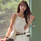 PLUNASTUDIO [Jiyoung Pick] Ritz Sleeveless Top_White