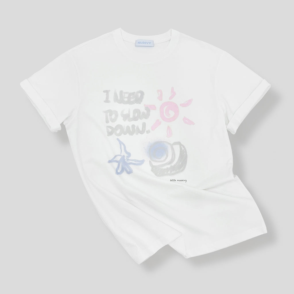 NUEEVY Slow Summer T-Shirt_White