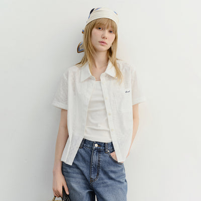 LACED ORGANIC CRAFTED SHIRT WHITE_UDSH6B221WT