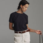PORETTO Chico waffle tee (Navy)