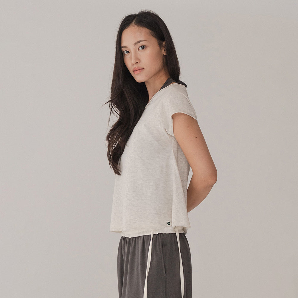 HTAMOODE RAGLAN CREW-NECK COVER-UP_OATMEAL