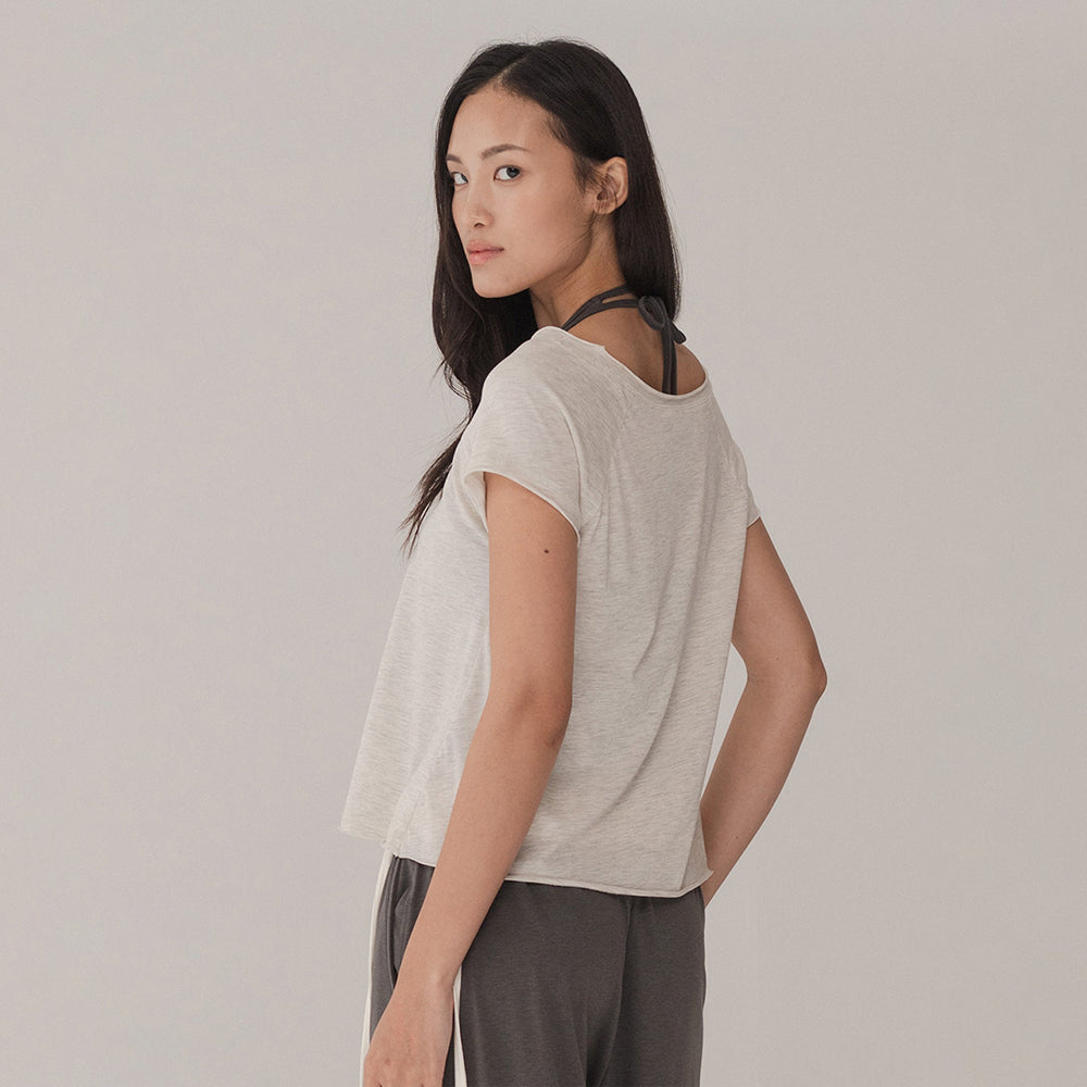 HTAMOODE RAGLAN CREW-NECK COVER-UP_OATMEAL