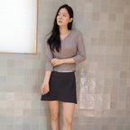 SEUREOUM [2nd]Double V-neck T-shirt_Grey