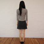 SEUREOUM [2nd]Double V-neck T-shirt_Grey