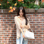 SEIN Rie sheer shirts (Peach)