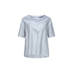 THE IZZAT (The Eye) Wrinkle Drape Round Neck Blouse ISTP0BL443