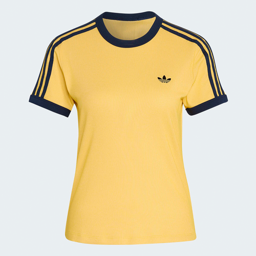 ADIDAS 3-Stripe Heather Callie Tee - Warm Vanilla:Gold / KS9990