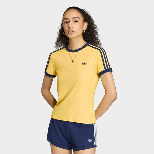 ADIDAS 3-Stripe Heather Callie Tee - Warm Vanilla:Gold / KS9990