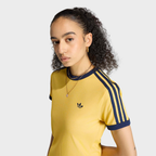 ADIDAS 3-Stripe Heather Callie Tee - Warm Vanilla:Gold / KS9990