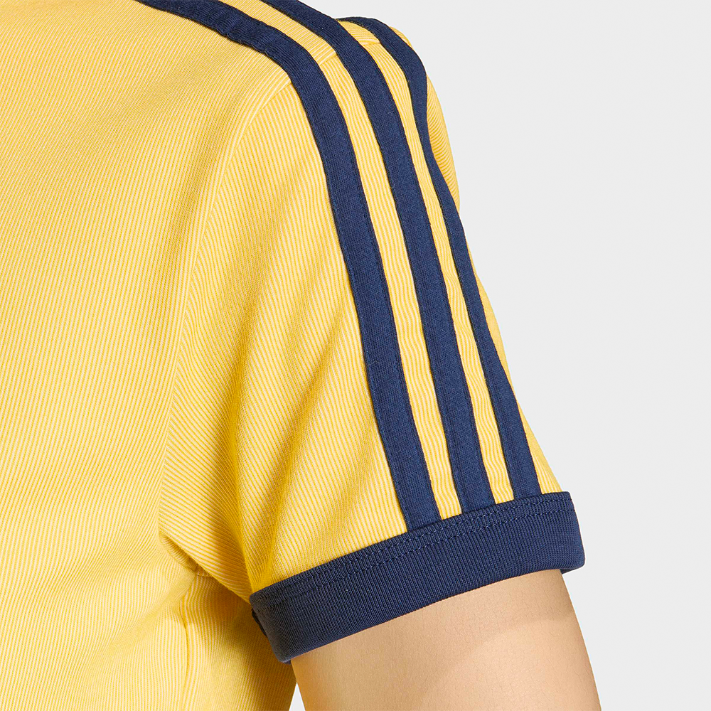 ADIDAS 3-Stripe Heather Callie Tee - Warm Vanilla:Gold / KS9990
