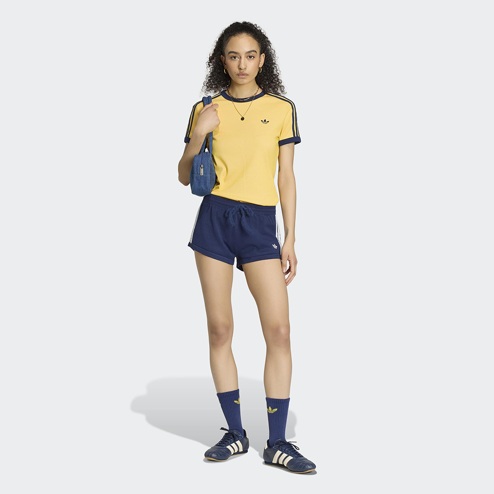 ADIDAS 3-Stripe Heather Callie Tee - Warm Vanilla:Gold / KS9990