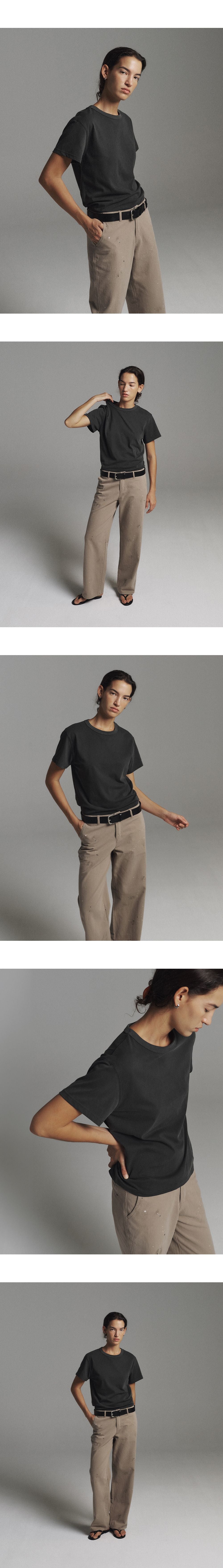 PORETTO Taffy pigment tee (Charcoal)