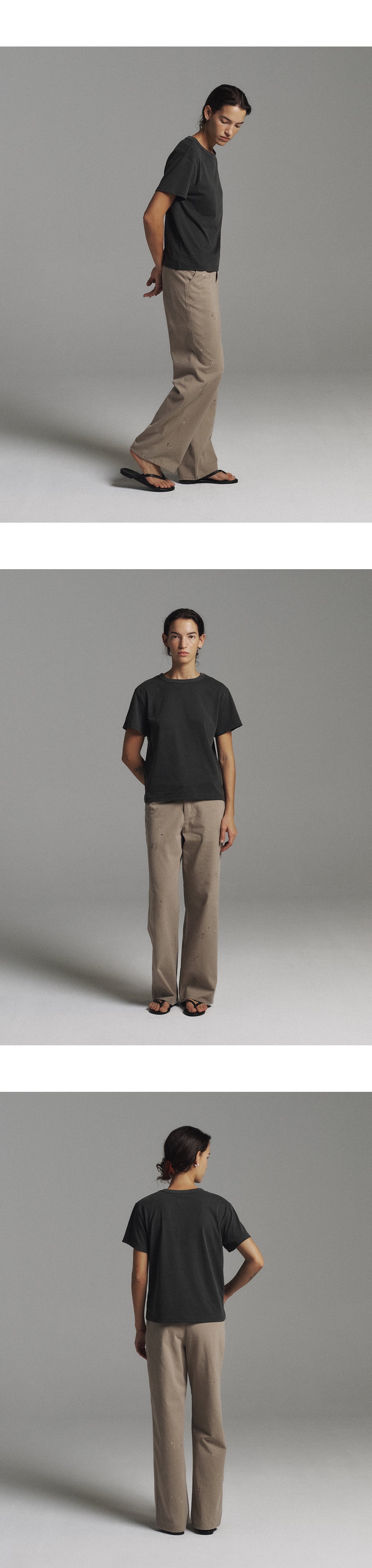 PORETTO Taffy pigment tee (Charcoal)