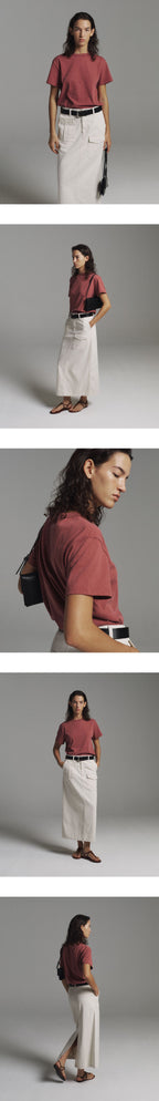 PORETTO Taffy pigment tee (Brick wine)