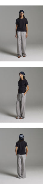 PORETTO Chico waffle tee (Navy)